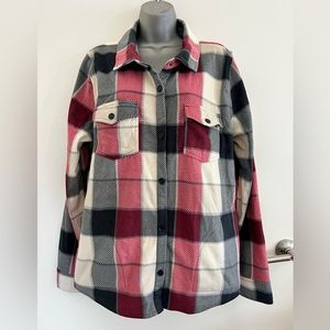 O’NEILL Zuma Plaid Superfleece Shacket Size XXL